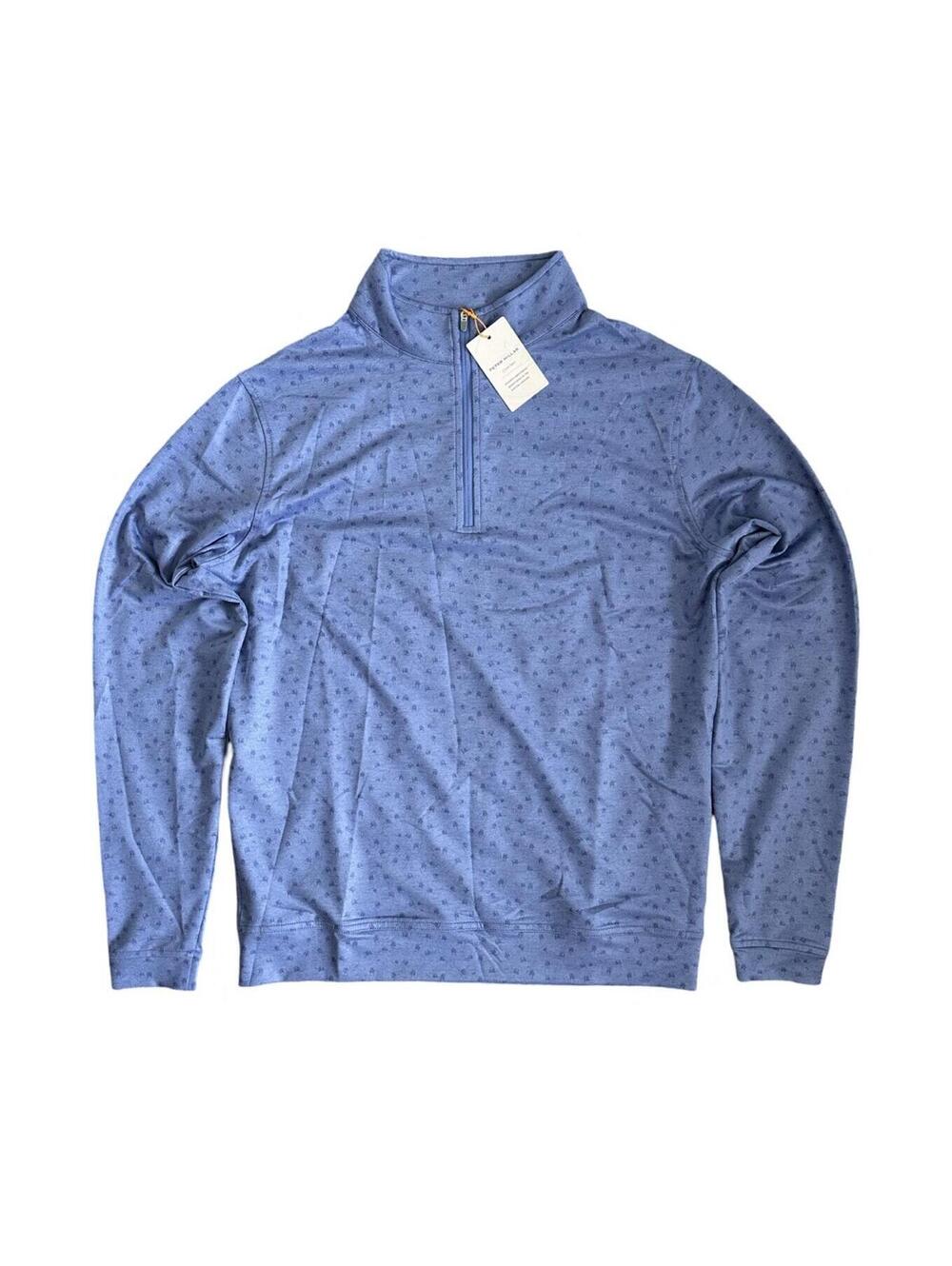 Peter Millar Crown Sport PORTB Performance 1/4 Quarter Zip Golf Top Purple Small